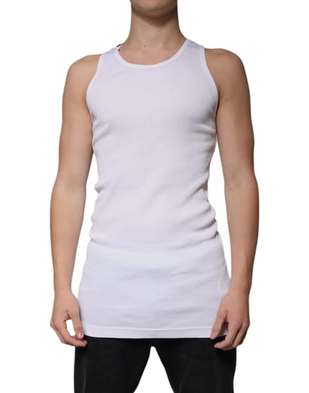 Geribbelde Tanktop Klassieke Stijl