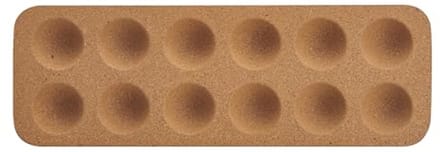 Eierhouder Kurk - Eierrekje - Eieren Opbergen - 12 Eieren - 30 x 10 cm - Natuurlijk