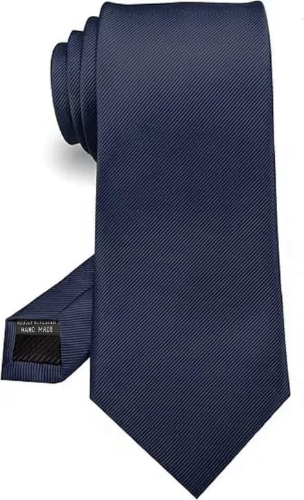 Geweo Stropdas Marineblauw - Stropdassen Heren - Klassiek en formeel - Effen - B 8cm - L 146cm
