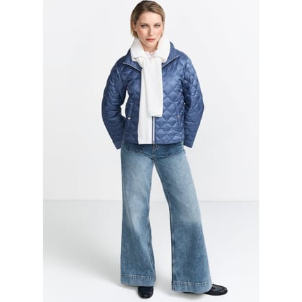 Rich & Royal Light Down Jacket Vintage Blue Maat: 40 | Lichte Jassen Outlet | Dames | Blauw