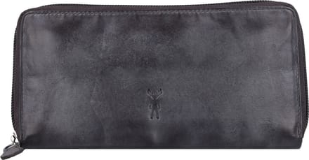 Jack Kinsky Nelson Portemonnee RFID Leer 20 cm - Dames - Horizontaal - anthrazit