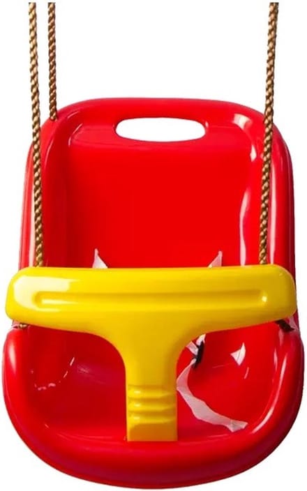 Kunststof baby schommelzitje rood / geel