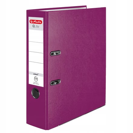 Herlitz Q.File Ordner A4 8cm Breed, Bessenkleur