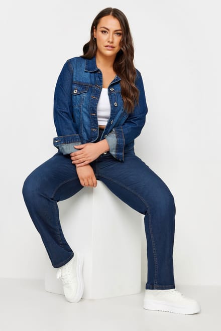 Yours Ruby Jeans Met Rechte Pijpen In Indigoblauw Size 52