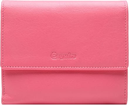 Esquire Leren Portemonnee Viktoria Wallet With Flap Salmon Roze