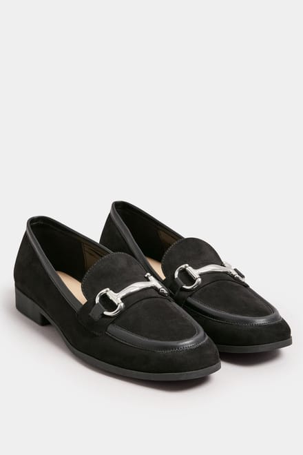 Yours Loafers Met Trensketting In Brede Pasvorm In Zwartsize 42E