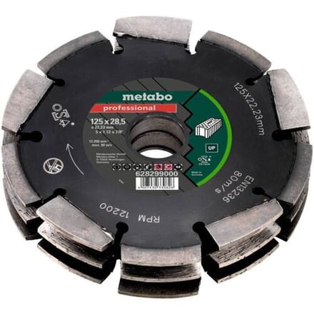 Metabo 628299000 Groeffrees Hardmetaal Lengte 175 mm Afmeting, Ø 125 mm 1 stuks