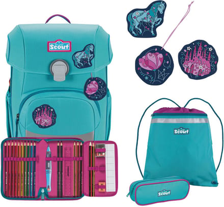 Scout Schooltas Basic Neo Set 4-delig Dreamworld Turquoise