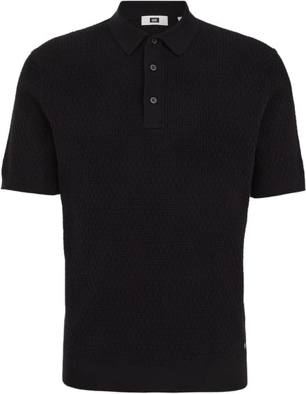 WE Fashion Heren regular fit polo met structuur