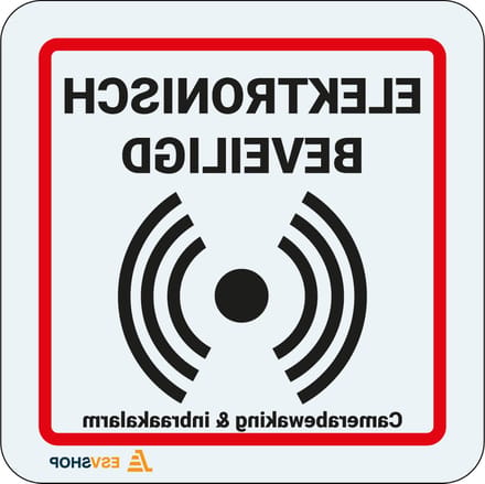 Raamsticker elektronisch beveiligd 150 x 150 mm
