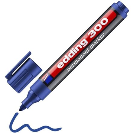Edding 300 4-300003 Permanent marker Donkerblauw Watervast: Ja