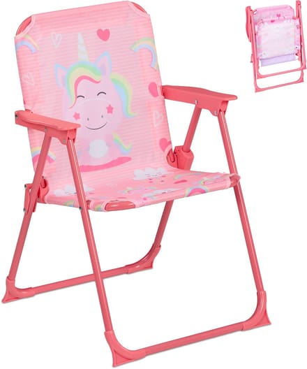 Campingstoel kinderen - opvouwbaar - zithoogte: 26 cm - eenhoorn