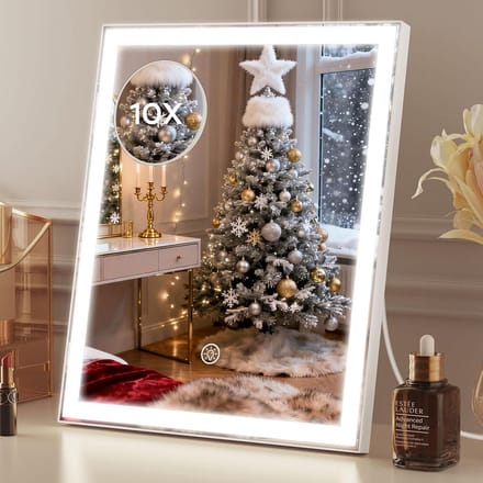 Dimbare Makeupspiegel met 10X Vergroting en Verlichting