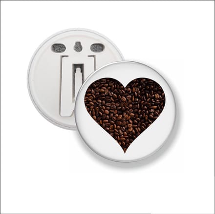 Button Met Clip - Hart