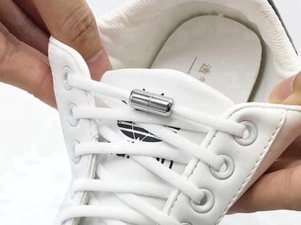 *** Elastische Witte Veters- Nooit meer strikken met deze veters - Handig nooit meer Strikken van Heble® ***
