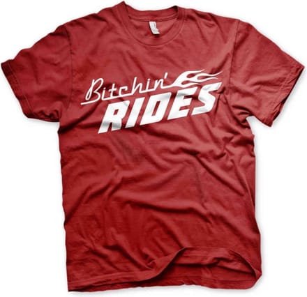 Bitchin' Rides Heren Tshirt -XL- Logo Rood