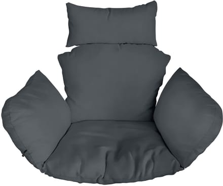 FEROCITY - Hangstoel Kussen XXL - Hangstoelkussen - Tuincocon Kussen - Schommelkussen - Polyester - Grafiet