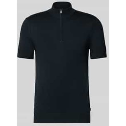 Gebreid shirt van viscosemix met opstaande kraag model 'Vadin'