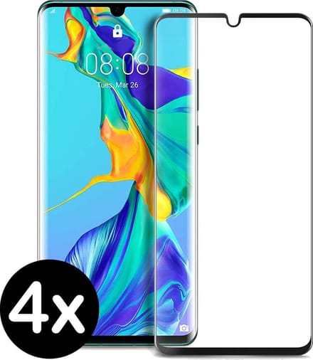 Screenprotector - Geschikt voor Huawei P30 Pro - Full Cover - Beschermglas - Gehard Glas - Tempered Glass - Screen Protector