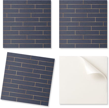 Set vinyltegels met baksteenmotief, 4x50x50 cm