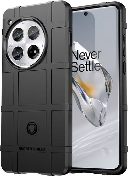 MobyDefend Hoesje - Geschikt voor OnePlus 12 - Rugged Shield TPU Backcover - Zwart