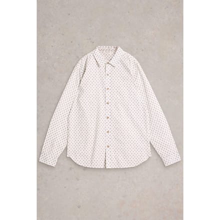 White Stuff Ls Geo Printed Shirt White Print Größe: S | Casual hemden Outlet | Herren | Weiß