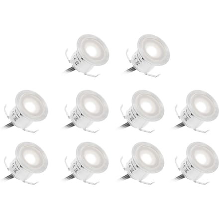 10 STUKS LED Deklicht 0.6W 500LM SMD2835 Klein Ingebouwd In-grond Ondergronds IP67 Waterdicht US Plug