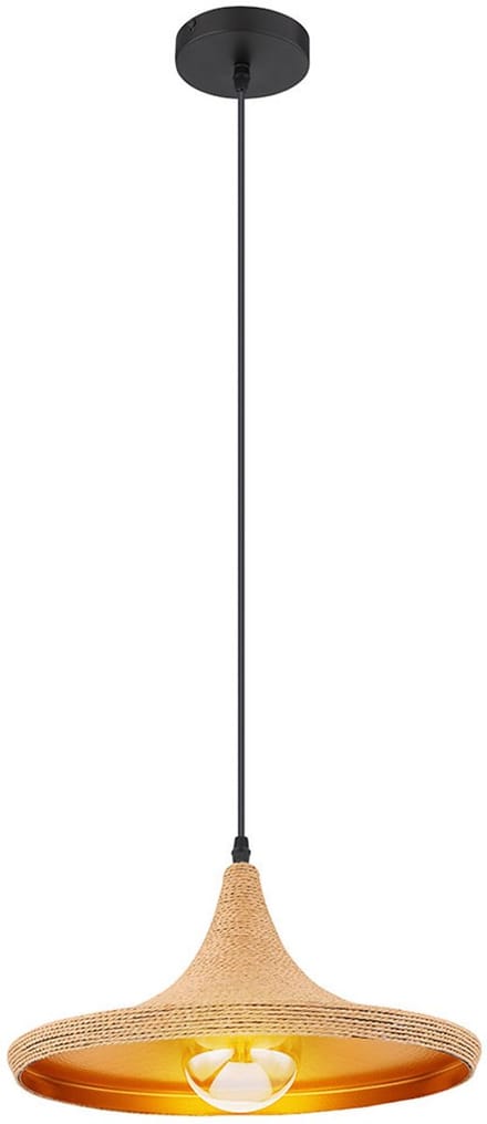 Hanglamp LUDMILLA 36.5 cm 1-lichts Zwart, Gold
