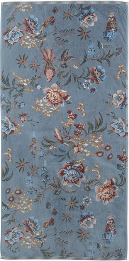 Pip Studio Badlaken Secret Garden Blue 70x140
