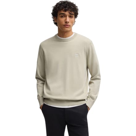 Boss Heren Kanovano Crew Hals Trui (Licht Beige)