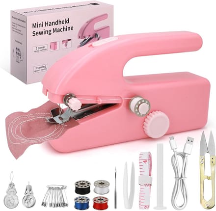 Elektrische Minining draagbare naaimachine voor beginners en DIY met 2 modes en accessoires