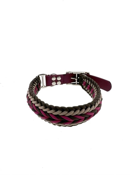 Paracord Coco Collars Halsband - Woof Bruin/Roze 35-40cm
