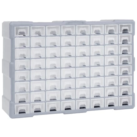 vidaXL - Organiser - met - 64 - lades - 52x16x37,5 - cm