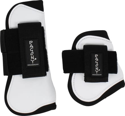 Pagony Pro Velcro Pees- En Kogelbeschermerset - Maat: Pony - Wit - Kunststof