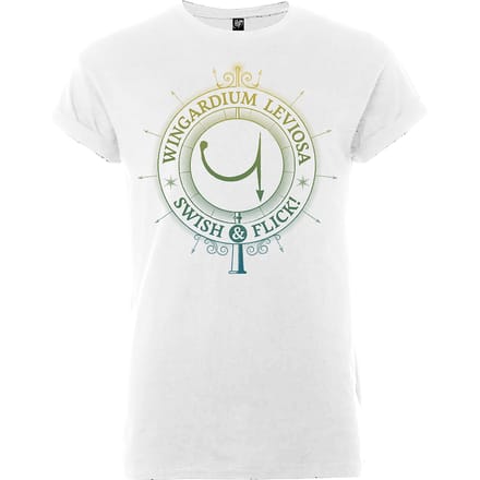 Harry Potter Wingardium Leviosa Swish & Flick Heren T-shirt - Wit - S