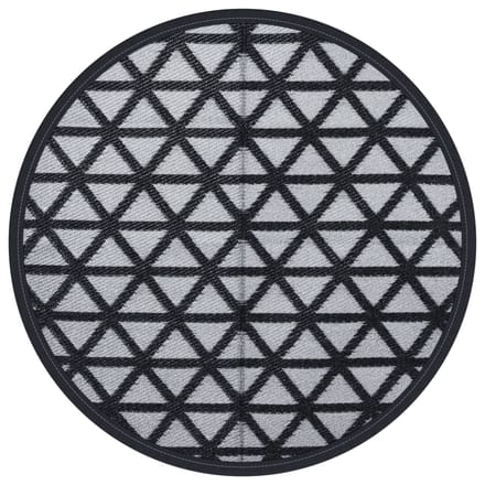 vidaXL - Buitenkleed - ARAKIL - Ø120 - cm - polypropeen - zwart