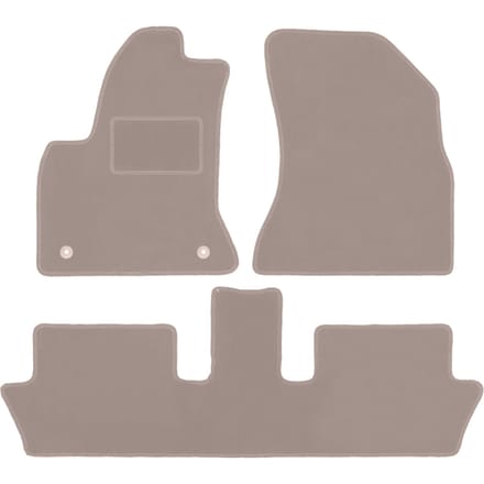 Beige velours matten voor: Citroen C4 Grand Picasso minivan (2006-2013)