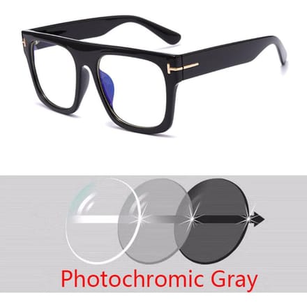 Oversized Brillen Heren Luxe Vierkant Groot Hyperopie Dames Leeszonnebril op Sterkte 0 +0.25 +0.5 +1.0 +2.0 +3.0 Tot +6.0 0.25 black