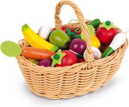 Janod - In De Keuken - Fruitmand - 24 Groenten en fruit