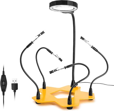 LED Vergrootglas Solderen Tool met Meerdere Armen en Antislip Basis