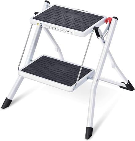 VLSelect® Keukentrap - Huishoudtrap - Huishoudladder - 2 treden