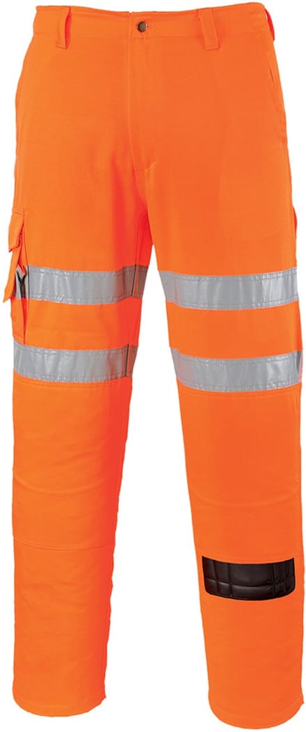 Portwest Spoorweg Combat Broek RT46 - Oranje Lang - M