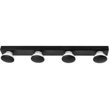 LIGHTME spiegellamp Aqua Hollywood 4-lamps zwart