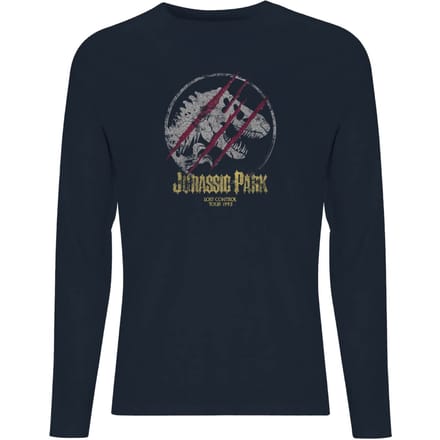 Jurassic Park Lost Control Men's Long Sleeve T-Shirt - Navy - S