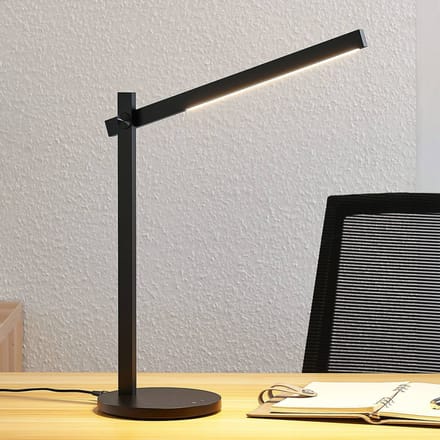 Lindby LED bureaulamp Loretta, 43 cm, zwart, CCT