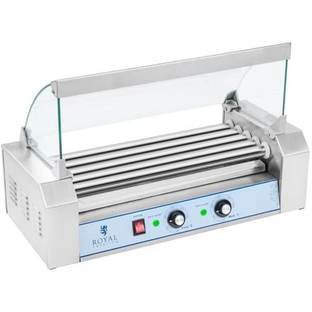 Royal Catering Hotdog Grill - 5 rollers - Roestvrij staal 10010477
