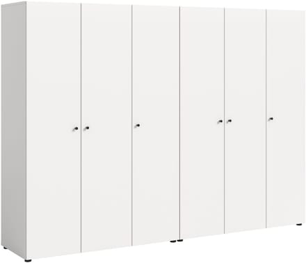 Ruime 2-delige kledingkast-combinatie in wit - 240 cm breed - Ideale opbergoplossing