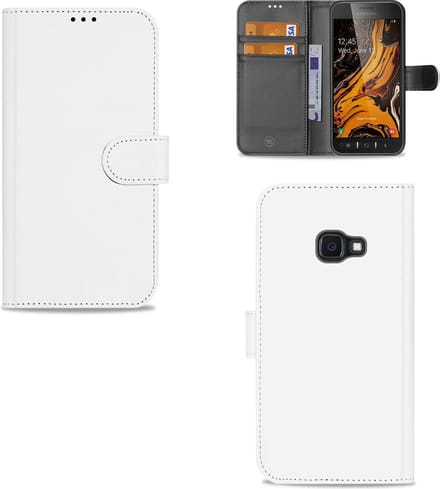 Samsung Galaxy Xcover 4 | 4s Telefoonhoesje Wit met Opbergvakjes