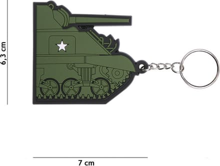 Sleutelhanger 3D PVC Sherman Tank #104