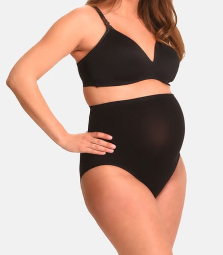Mamsy - Seamless zwangerschaps Slip met shapewear effect - Zwart - M/L